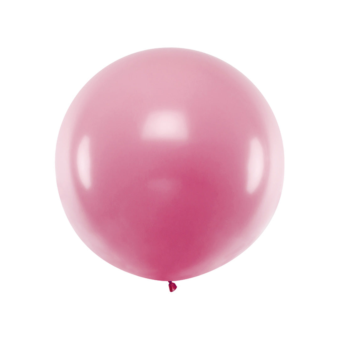 Globo redondo gigante rosa metalizado