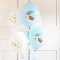 Pack de 6 globos Baby Boy. Decoración para baby shower