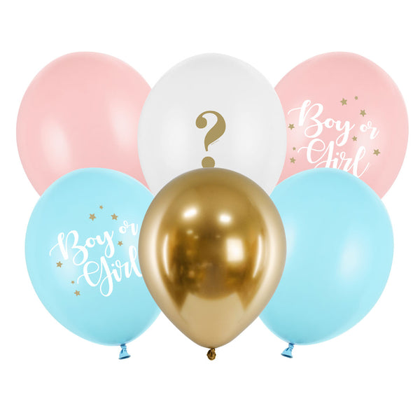 pack de globos "Boy or Girl surtidos para baby shower