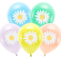 Globos decorativos de margaritas para cumpleaños infantil