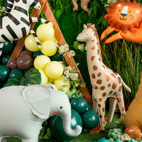 Globos foil animales safari para cumpleaños infantil