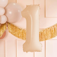 Globo foil número pastel para cumpleaños infantil