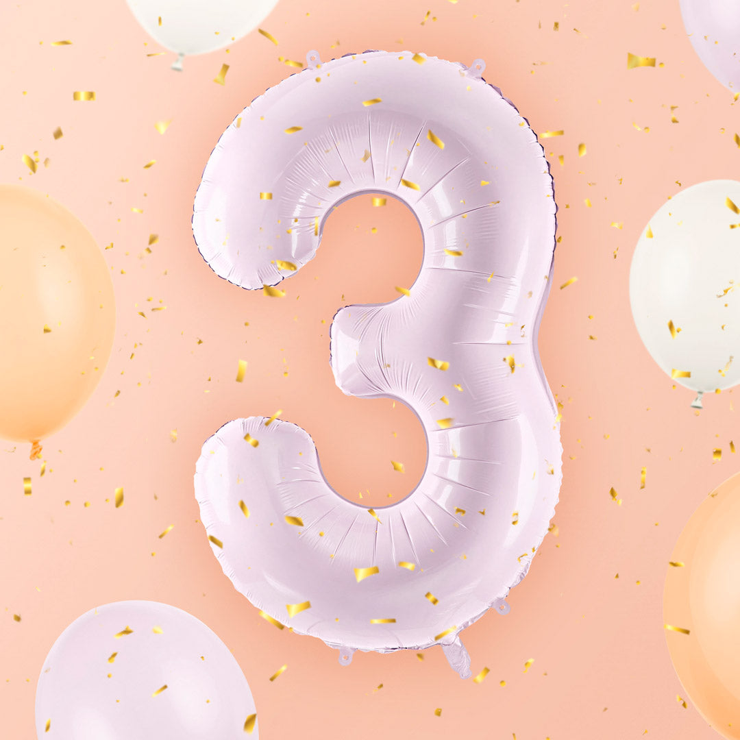 Globos foil números disponibles en diferentes pastel para cumpleaños