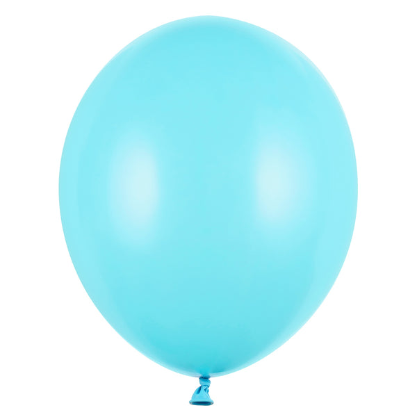 Globo liso en color azul  de 30cm. de material resistente para fiestas. 