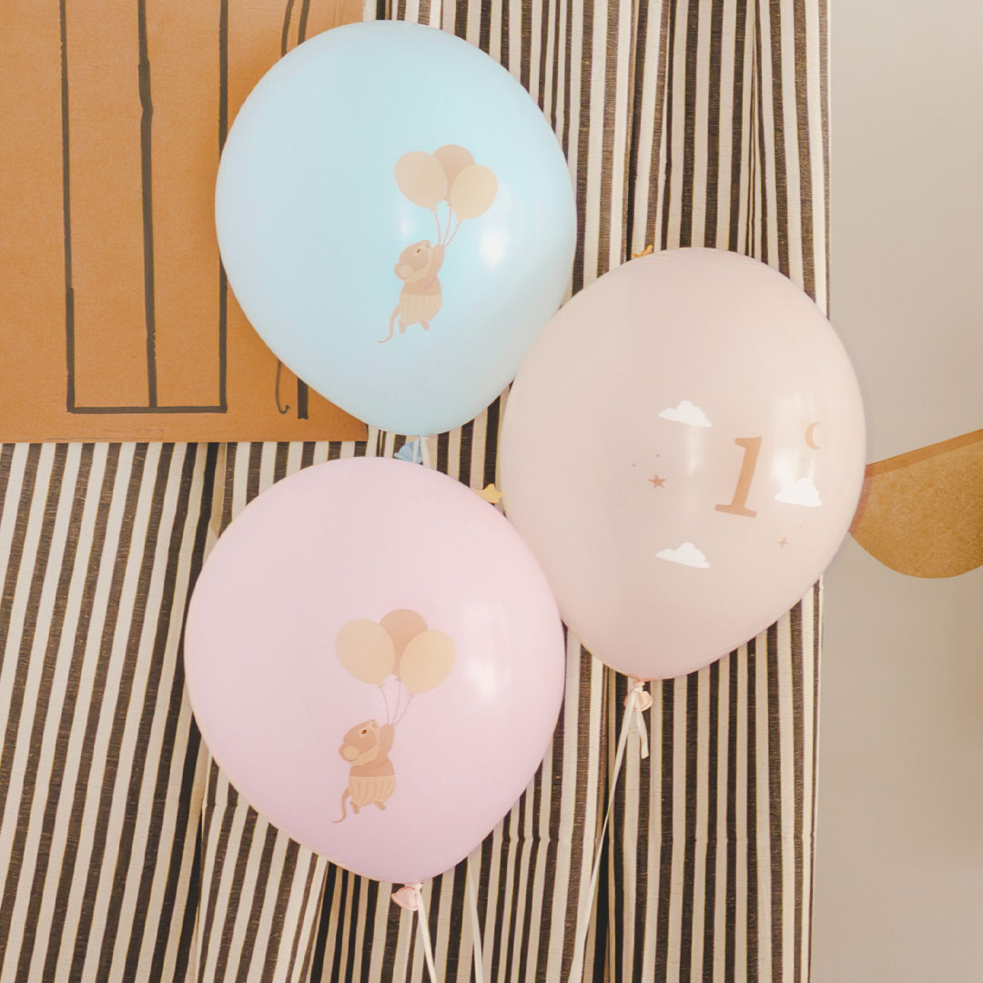 Globos Ratoncito con Número 1