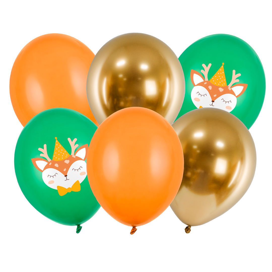 Pack de globos ciervito para cumpleaños infantil