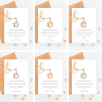 opciones de color de la invitación para bautizo de la colección cigüeña