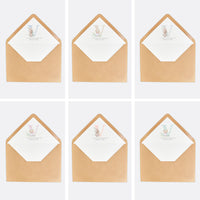 opciones de color para el sobre personalizado de la invitación para bautizo de la colección inicial