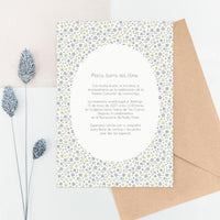 Invitación de Comunión con Sobre Kraft Personalizable