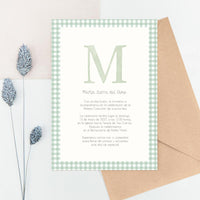 Invitación de Comunión con Sobre Kraft Personalizable