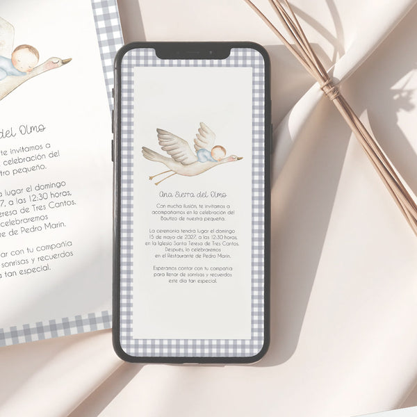 Invitación Digital de Bautizo