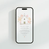 invitación digital para comunión de la colección iglesia