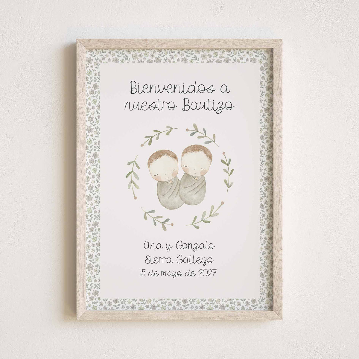 Lámina de Bienvenida para Bautizo