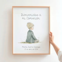 lamina de bienvenida para comunión de la colección boho.