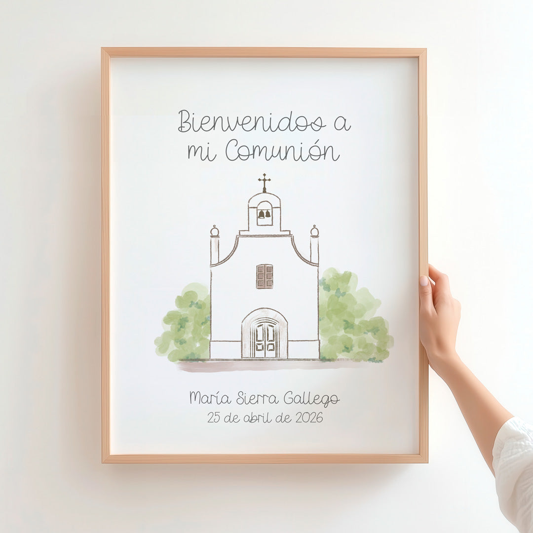 lamina de bienvenida para comunión de la colección iglesia.