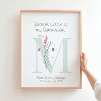lamina de bienvenida para comunión de la colección inicial.