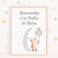 Lámina de Bienvenida para Cumpleaños Infantil