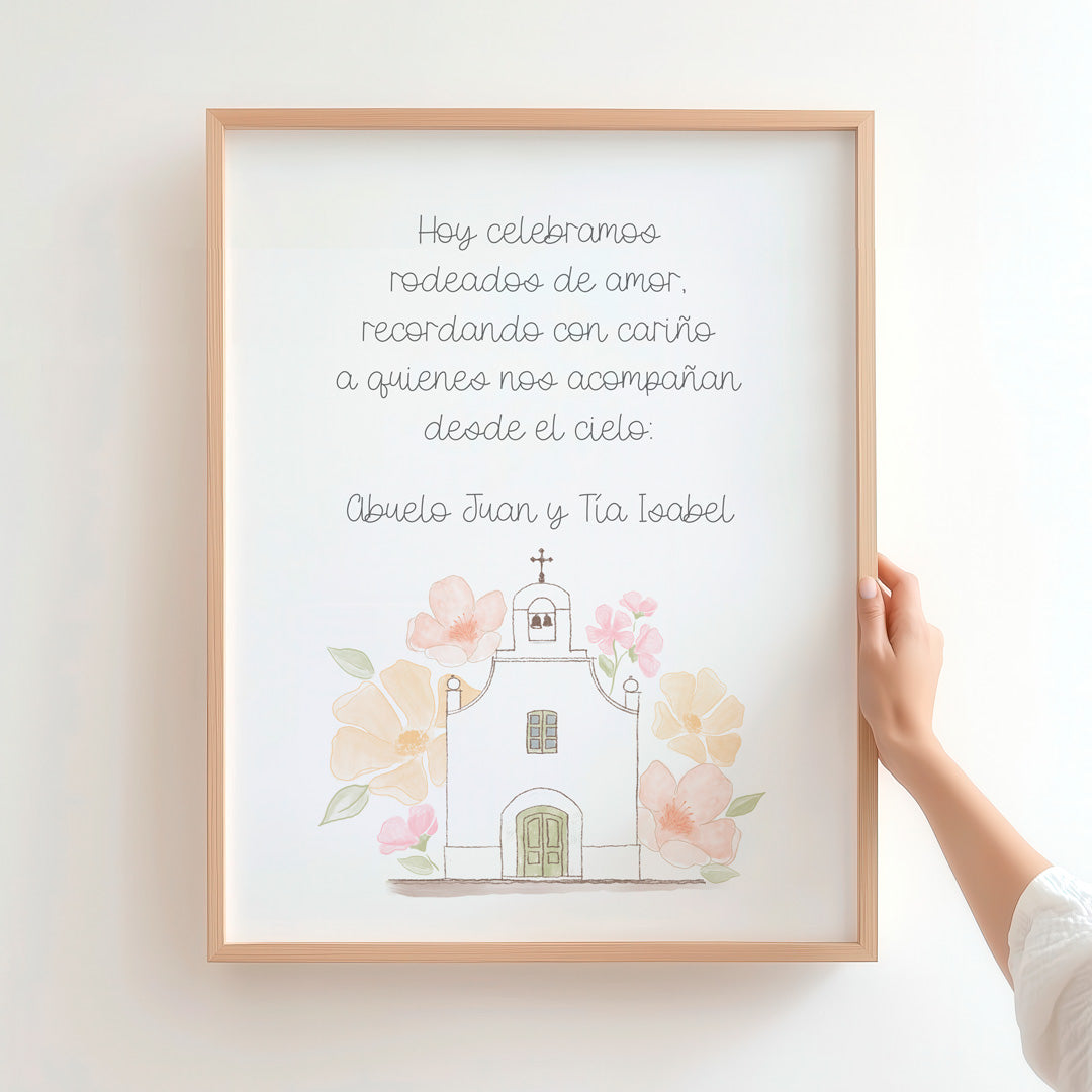 Lámina en Recuerdo para Comunión - Homenaje a Seres Queridos