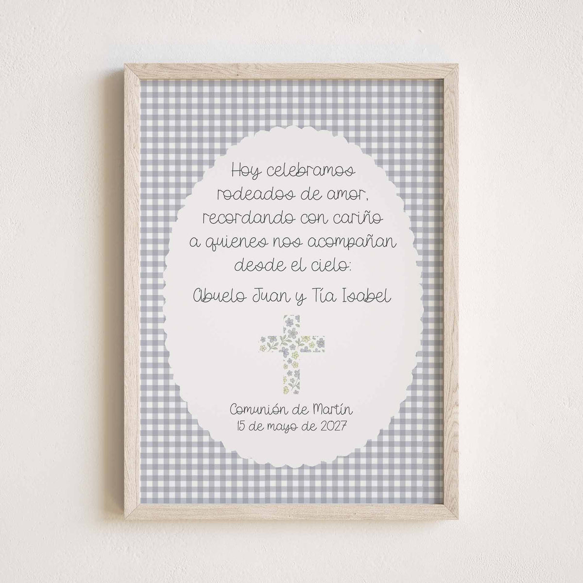 Lámina en Recuerdo para Comunión - Homenaje a Seres Queridos