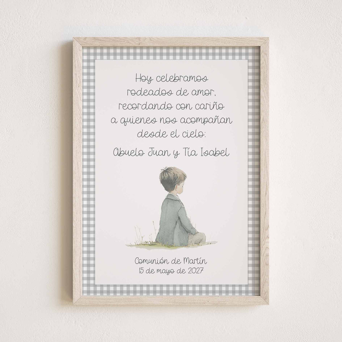 Lámina en Recuerdo para Comunión - Homenaje a Seres Queridos