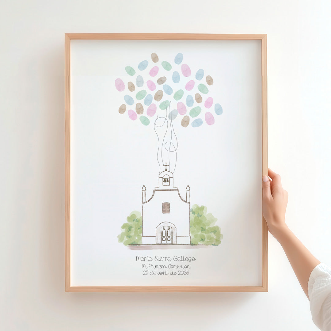 lamina de huellas para comunión de la colección iglesia. 