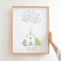 lamina de huellas para comunión de la colección iglesia. 