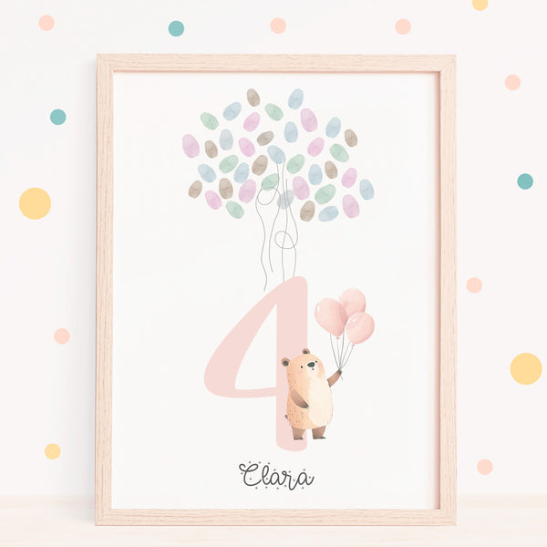 Lámina de Huellas de Cumpleaños Infantil