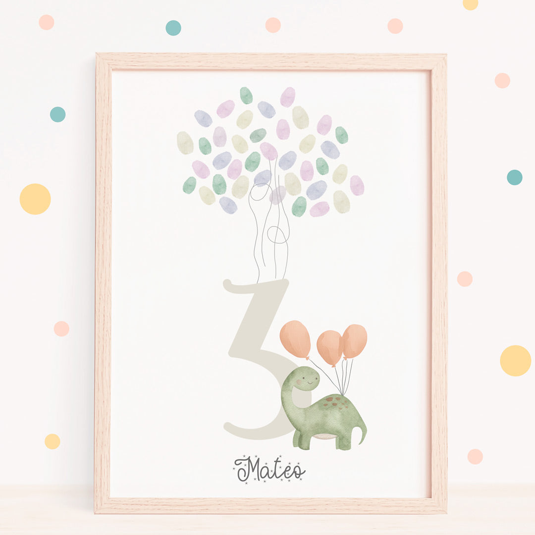 Lámina de Huellas de Cumpleaños Infantil