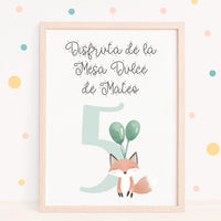 Lámina para Mesa Dulce de Cumpleaños Infantil