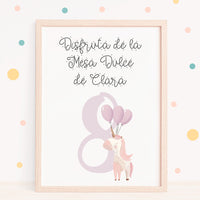 Lámina para Mesa Dulce de Cumpleaños Infantil