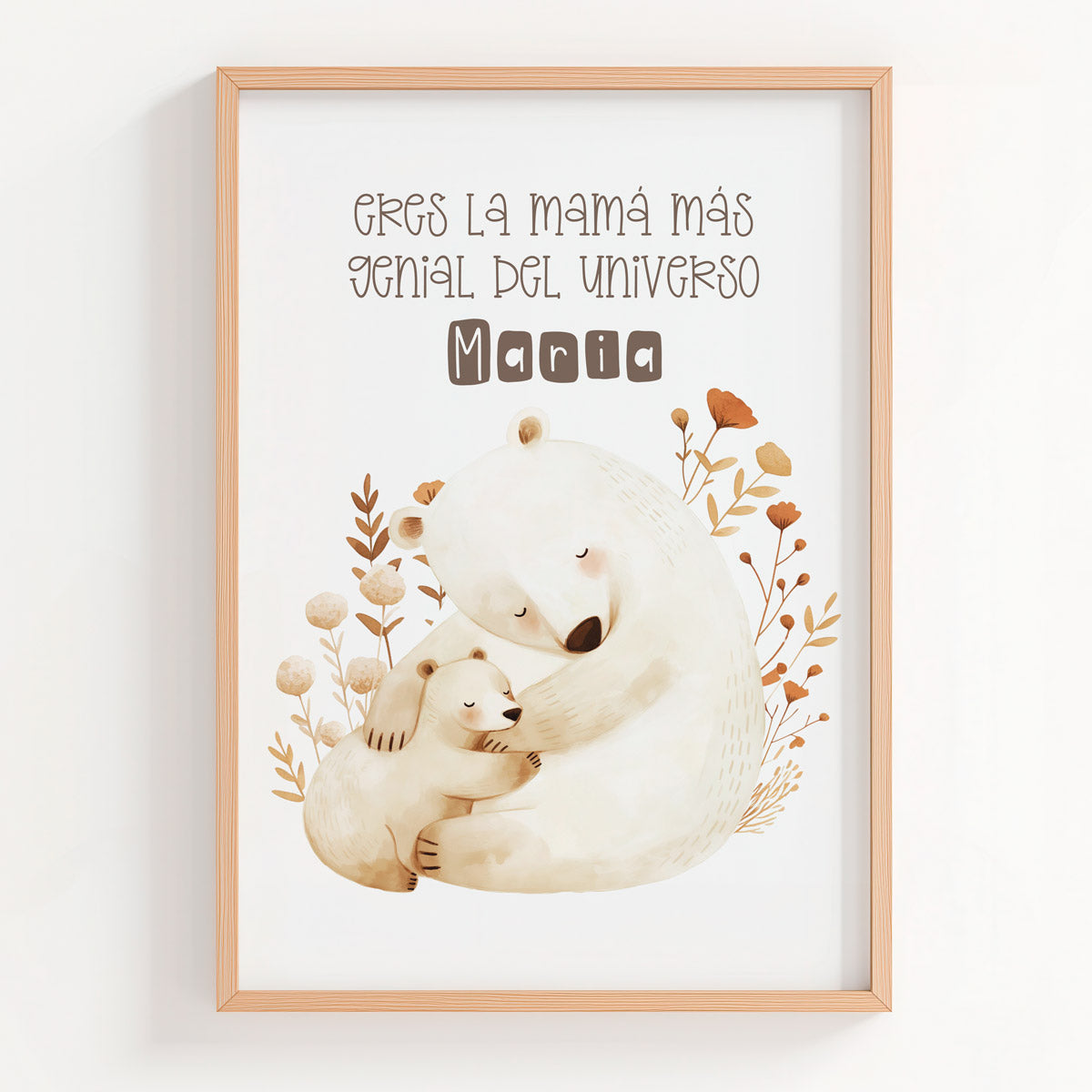 Lamina personalizada de Mamá con su hijo. 