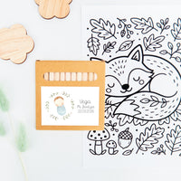 caja de lápices de colores como detalles para niños de bautizo de la colección rosquito bebé. 