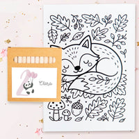 Cajita de Lápices de Colores con Lámina para Colorear – Detalle de Cumpleaños