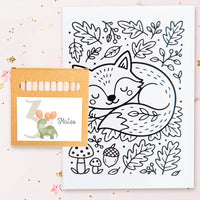 Cajita de Lápices de Colores con Lámina para Colorear – Detalle de Cumpleaños