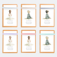 opciones de diseño y color para la libreta con lápiz para invitados de comunión de la colección boho. 