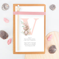 libreta con lápiz para invitados de bautizo de la colección inicial. 