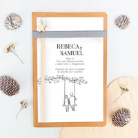 libreta con lápiz para niños  invitados de boda de la colección susurros. 