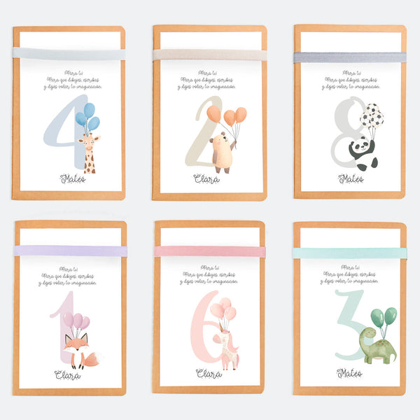 Libreta Kraft con Lápiz para Niños – Detalle de Cumpleaños