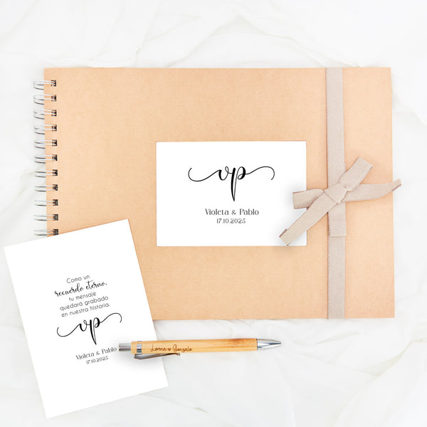 Libro de firmas personalizado para boda de la colección Eterna