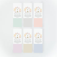 Opciones de color para el marcapáginas de comunión de la colección iglesia flores. 