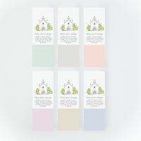 Opciones de color para el marcapáginas de comunión de la colección iglesia ramas. 