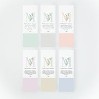 Opciones de color para el marcapáginas de comunión de la colección inicial ramas. 