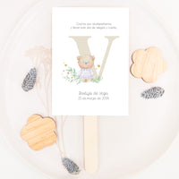 Paipay de Cartulina para Bautizo