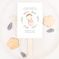 Paipay de Cartulina para Bautizo