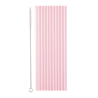 Pajitas de Plástico Reutilizables – Azul, Lila, Rosa o Verde (12 uds)