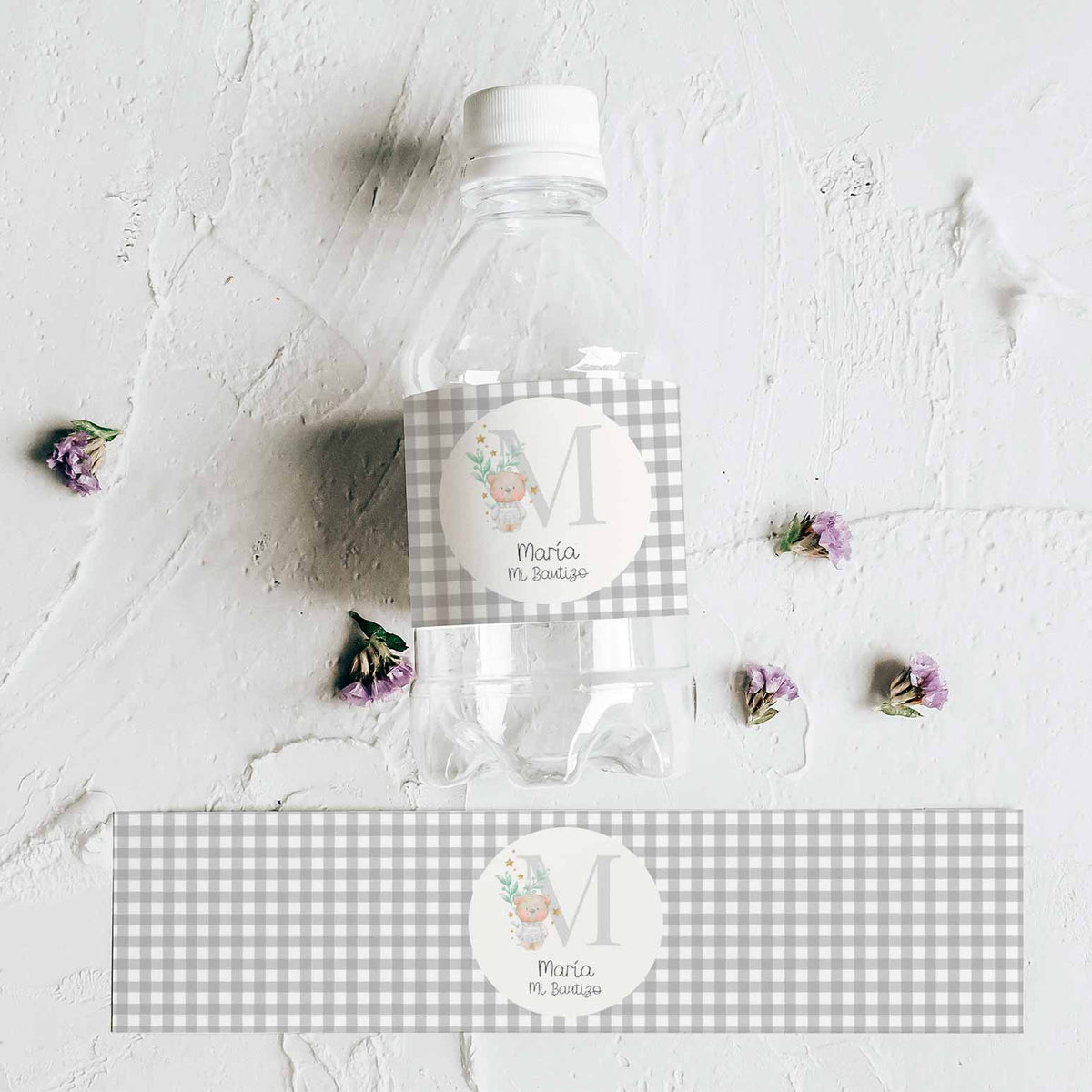 Pegatinas Personalizadas para Botellas de Bautizo (10 uds)