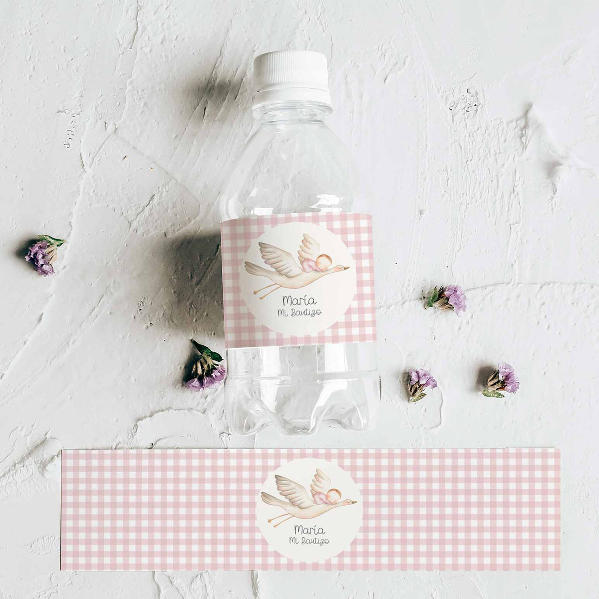 Pegatinas Personalizadas para Botellas de Bautizo (10 uds)