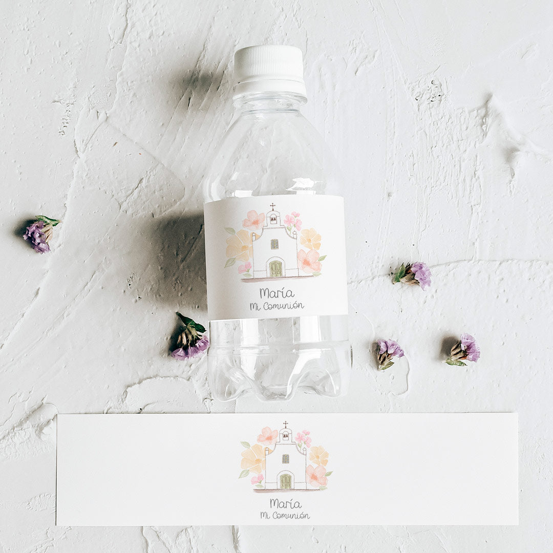 Pegatinas Personalizadas para Botellas de Comunión (10 uds)