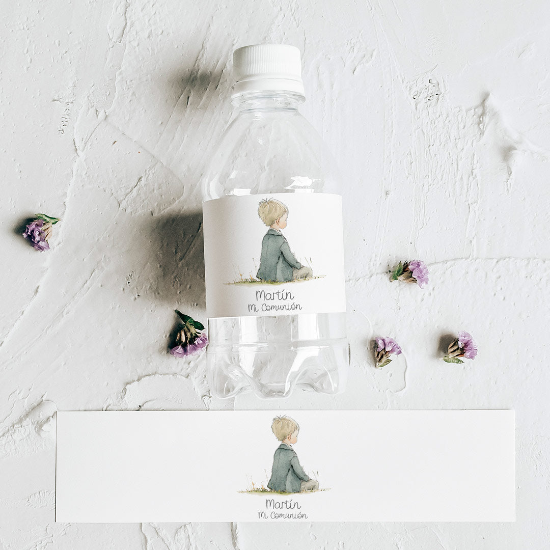 Pegatinas Personalizadas para Botellas de Comunión (10 uds)