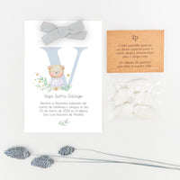 peladillas con recordatorio para invitados de bautizo de la colección Inicial